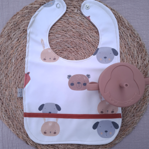 Babyslab waterproof dieren gezichten