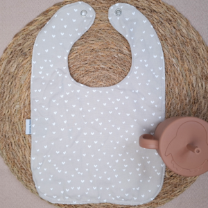 Babyslab hartjes taupe