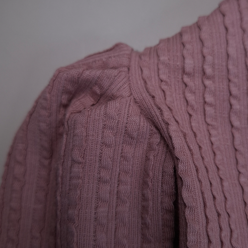 Sweater ballonmouw ruffle koraal - Afbeelding 2