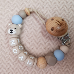 Speenkoord met naam jongen beer waterdamp