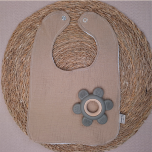 Kwijlslab hydrofiel caramel