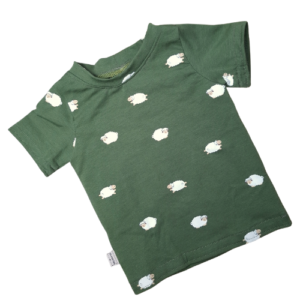 T-shirt schaap olijfgroen