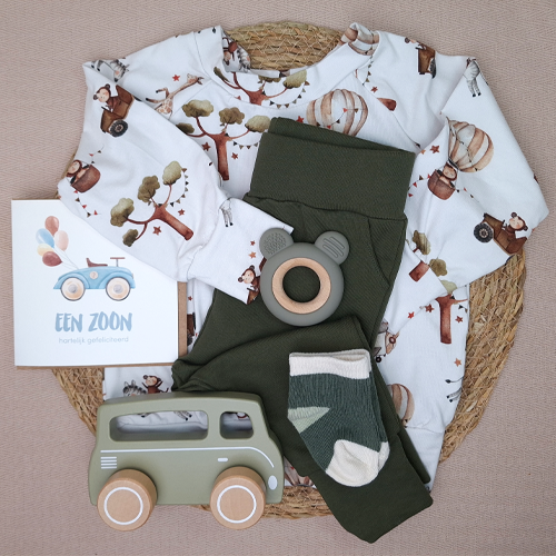 Kraamcadeau jongen autobus babykleding - Afbeelding 3