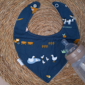 Newbornslab boerderijdieren blauw