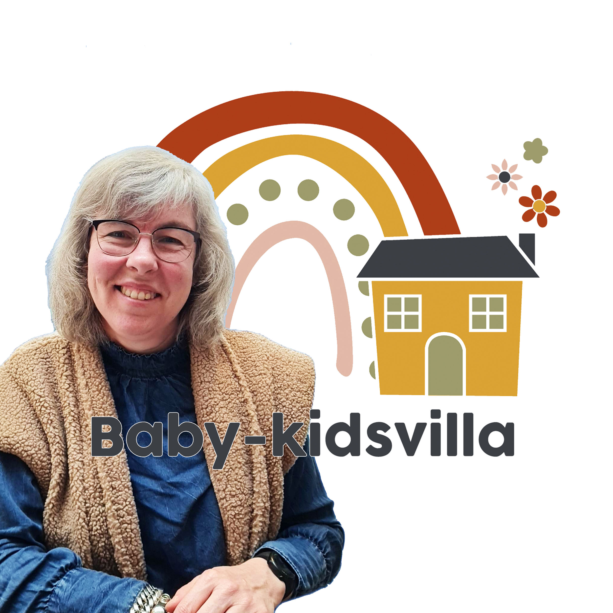 Mirjam de kralenbloemist en logo baby-kidsvilla.