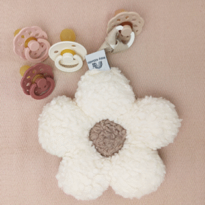Speendoekje bloem teddy gebroken wit