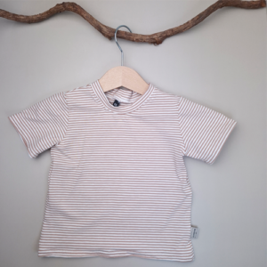 T-shirt mini streep caramel