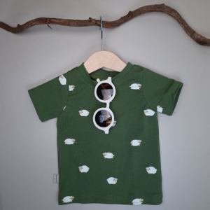 T-shirt schaap olijfgroen