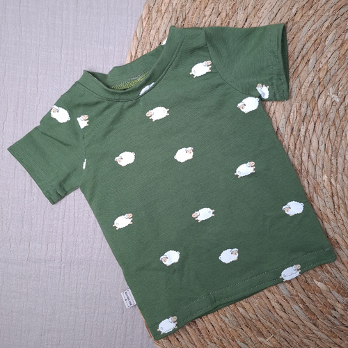 T-shirt schaap olijfgroen - Afbeelding 2