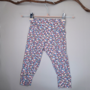 Legging bloemen mauve