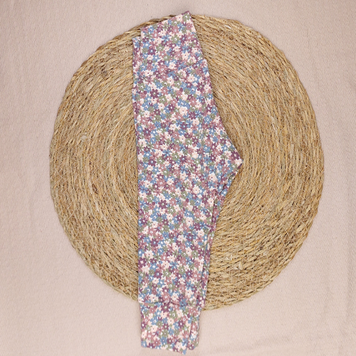 Babybroekje legging bloemen mauve - Afbeelding 2
