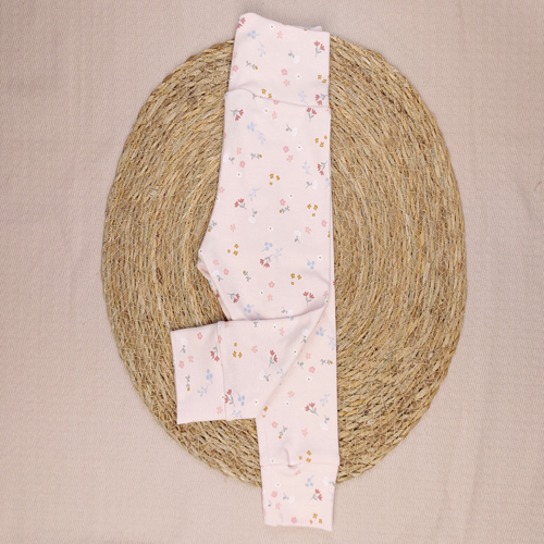 Babybroekje legging kleine bloemen roze - Afbeelding 2