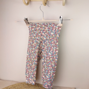 Babylegging bloemen mauve