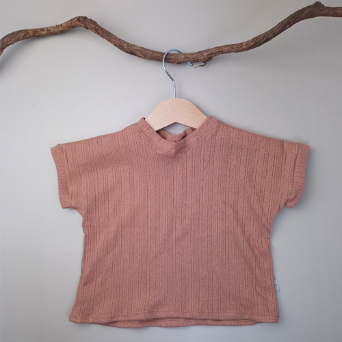 T-shirt boxy tee perzik