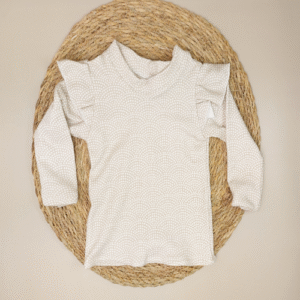 Babyshirtje longsleeve ruffel regenboog