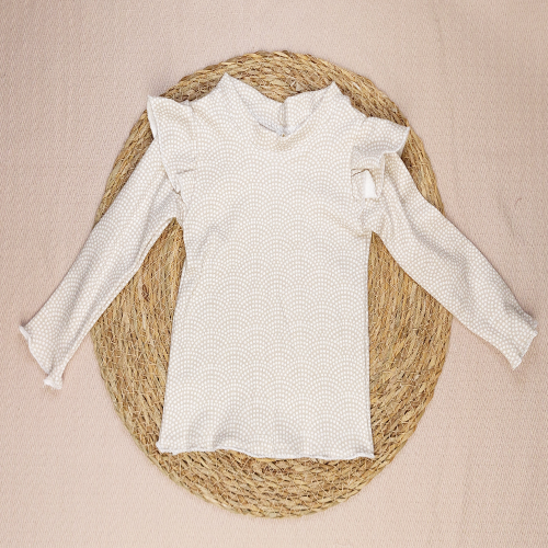 Longsleeve ruffel regenboog