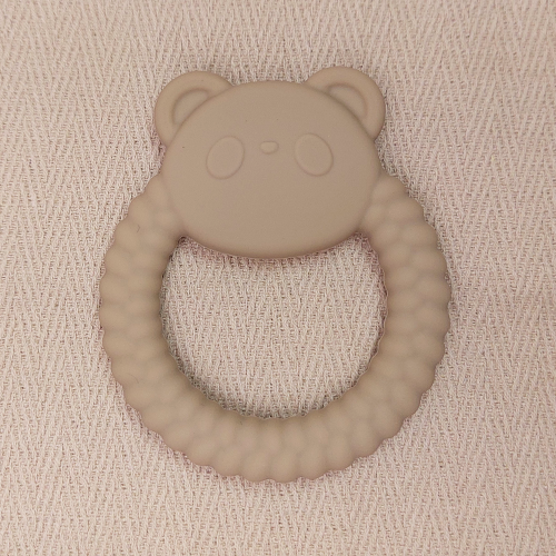 Siliconen bijtspeelgoed beer twist taupe