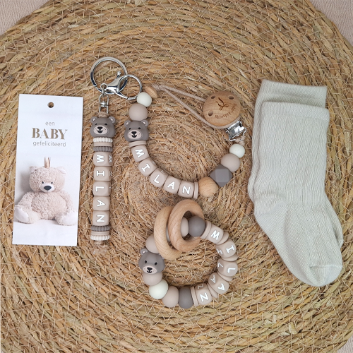 Brievenbus kraamcadeau met naam beer - Afbeelding 2