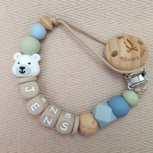 Speenkoord met naam jongen ijsbeer storm