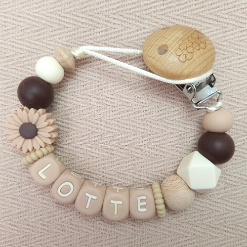 Speenkoord met naam meisje daisy choco