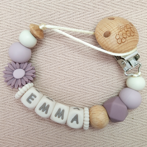 Speenkoord met naam meisje daisy paddestoel - Afbeelding 2