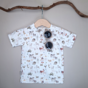 T- shirt platteland olijfgroen