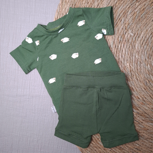 T-shirt schaap olijfgroen - Afbeelding 4