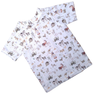 T- shirt platteland olijfgroen