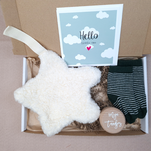 Brievenbus kraamcadeau jongen speendoekje ster