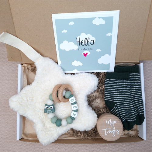 Brievenbus kraamcadeau jongen speendoekje ster - Afbeelding 2