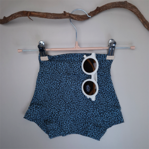 Baby short belly bummie panter indogo blauw