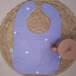 Babyslab hartjes lila