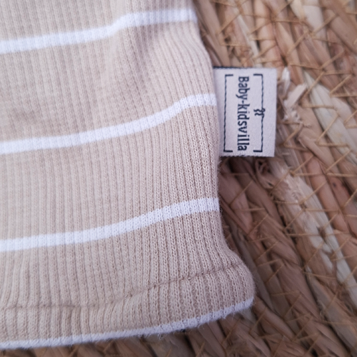 Baby overslag shirtje streep beige - Afbeelding 3