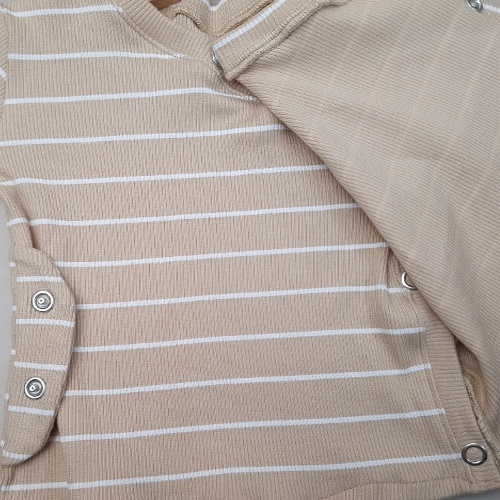 Overslagshirtje streep beige - Afbeelding 3
