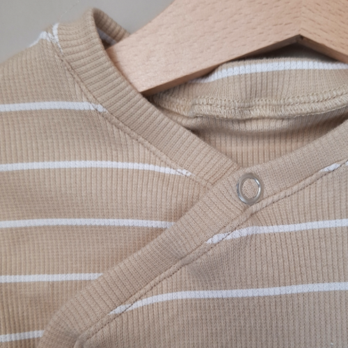 Overslagshirtje streep beige - Afbeelding 2