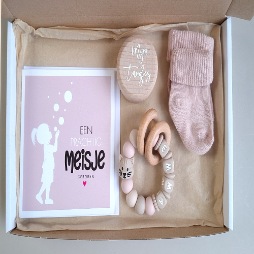 Brievenbus kraamcadeau met naam poes - Afbeelding 2