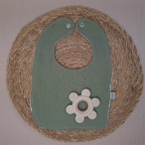 Kwijlslab hydrofiel olijfgroen