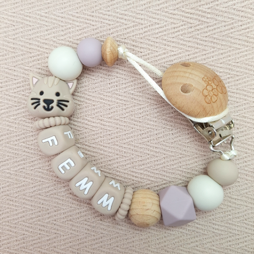 Speenkoord met naam meisje poes mist - Afbeelding 2