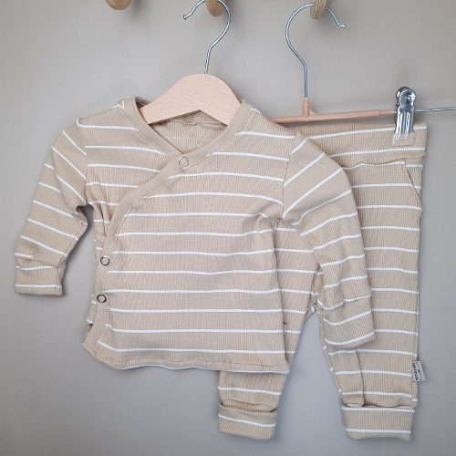 Overslagshirtje streep beige - Afbeelding 5