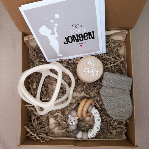 Kraamcadeau jongen bijtspeelgoed bal - Afbeelding 4