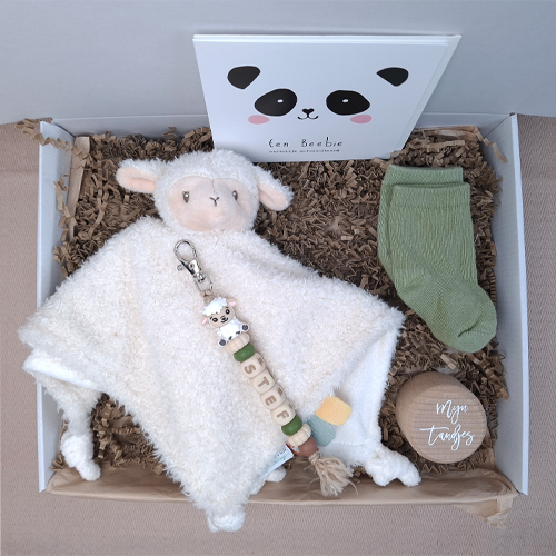 Kraamcadeau jongen knuffeldoekje schaap - Afbeelding 5