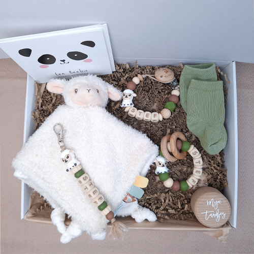 Kraamcadeau jongen knuffeldoekje schaap - Afbeelding 6