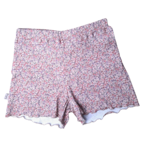 Short ruffle bloemen roze paars