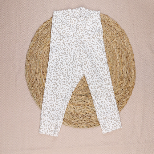 Babybroekje legging millefleur wit