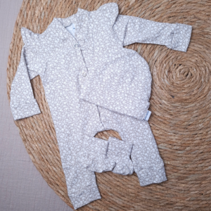 Baby boxpakje ruffle millefleur taupe