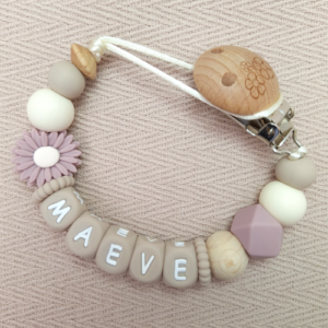 Speenkoord met naam meisje daisy ivory