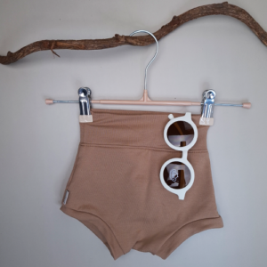 Baby short belly bummie caramel