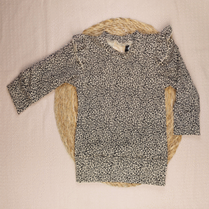 Sweater ruffle panterprint