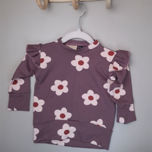 Sweater ruffle daisy mauve