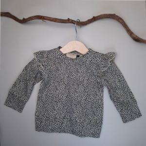 Sweater ruffle panterprint
